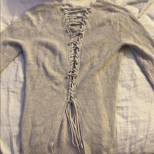 Grey 3/4 sleeve Sweater